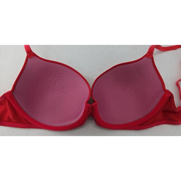 Victoria's Secret PINK Bra Women's 32D Red Lightly Lined - Picture 5 of 6